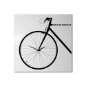 Horloge murale carrée moderne 50x50cm design vélo Bike On Remises