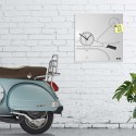 Horloge murale Vespa Scooter avec tableau magnétique et porte-clés Vente