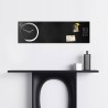 Horloge murale design S-Enso avec tableau magnétique et calendrier horizontal 