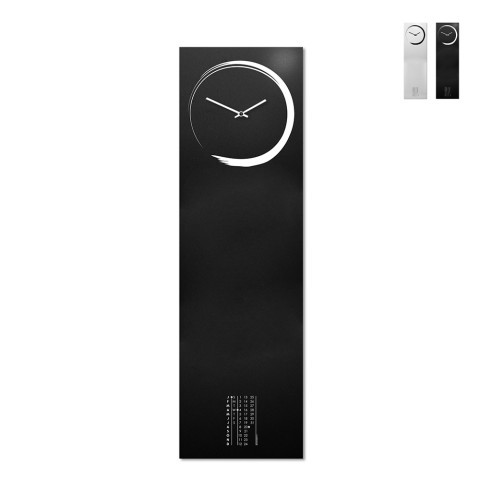 Tableau mural magnétique avec horloge verticale et calendrier design S-Enso Promotion