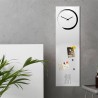Tableau mural magnétique avec horloge verticale et calendrier design S-Enso Modèle
