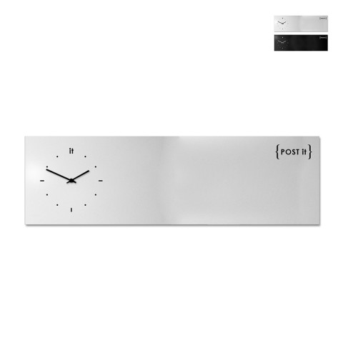 Horloge murale de tableau blanc magnétique horizontal de conception moderne Post It