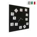 Horloge murale carrée 50x50cm design moderne numéros magnétiques Changer Offre