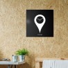 Horloge murale moderne carrée décorative 50x50cm You Are Here Vente
