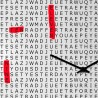 Horloge murale moderne décorative carrée pour salon Crossword Remises