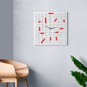 Horloge murale moderne décorative carrée pour salon Crossword Catalogue
