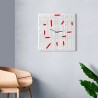 Horloge murale décorative carrée moderne pour salon avec mots croisés Catalogue