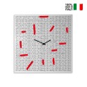 Horloge murale moderne décorative carrée pour salon Crossword Offre