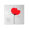 Horloge murale carrée calendrier design moderne fleur Papavero Offre
