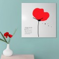 Horloge murale carrée calendrier design moderne fleur Papavero Promotion