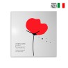 Horloge murale carrée calendrier design moderne fleur Papavero Vente