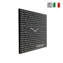 Horloge murale 50x50cm design moderne ardoise magnétique Nice Time Offre