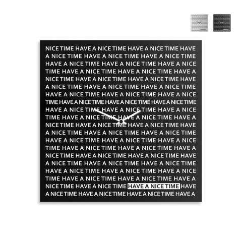 Horloge murale 50x50cm design moderne ardoise magnétique Nice Time Promotion