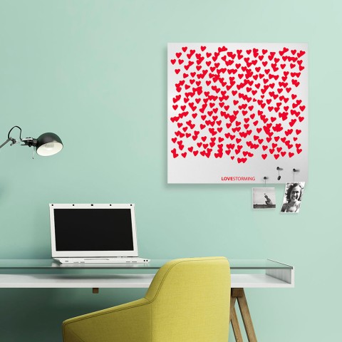 Tableau magnétique design cœur décoratif mural Lovestorming Promotion