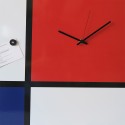 Mondrian Grand tableau magnétique horloge murale design moderne Réductions
