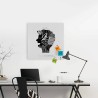 Tableau magnétique carré 50x50cm bureau moderne Brainstorming Promotion