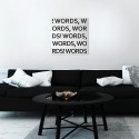 Tableau magnétique carré 50x50cm mural design moderne Words Promotion