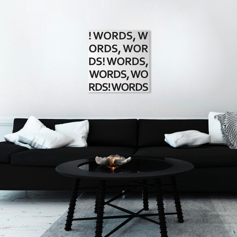 Tableau magnétique carré 50x50cm mural design moderne Words Promotion