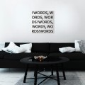 Tableau magnétique carré 50x50cm mural design moderne Words Promotion