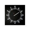 Horloge murale carrée moderne design minimal 50x50cm Heures seulement Offre