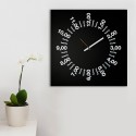 Horloge murale carrée design moderne minimaliste 50x50cm Only Hours Réductions