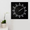 Horloge murale carrée design moderne minimaliste 50x50cm Only Hours Réductions