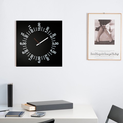 Horloge murale carrée design moderne minimaliste 50x50cm Only Hours Promotion
