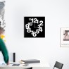 Horloge murale design moderne 50x50cm grands chiffres Numbers Circle Promotion