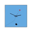 Horloge murale carrée design moderne colorée art Mirò Offre