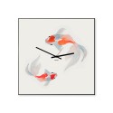 Horloge murale style japonais design moderne poissons Koi Offre