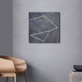 Horloge murale 50x50cm design moderne minimal Time Line Industrial Promotion