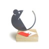Porte-clés anneaux presse-papiers table bois fer aimant Topo Remises