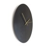 Horloge murale noire et or design moderne minimaliste ronde Black Moon Remises