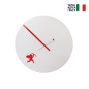 Horloge murale design moderne ronde cœur amour Cupido Vente