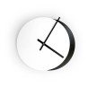 Horloge murale design moderne minimaliste ronde blanc noir Eclissi Offre