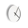 Horloge murale design moderne minimaliste ronde blanc noir Eclissi Remises