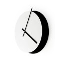 Horloge murale design moderne minimaliste ronde blanc noir Eclissi Réductions