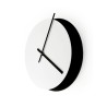 Horloge murale design moderne minimaliste ronde blanc noir Eclissi Réductions