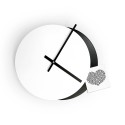 Horloge murale design moderne minimaliste ronde blanc noir Eclissi Catalogue
