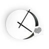 Horloge murale design moderne minimaliste ronde blanc noir Eclissi Catalogue