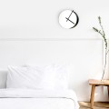 Horloge murale design moderne minimaliste ronde blanc noir Eclissi Promotion