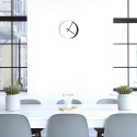 Horloge murale design moderne minimaliste ronde blanc noir Eclissi Choix