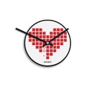 Horloge murale ronde arcade moderne Love Invaders Offre