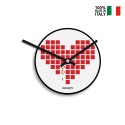 Horloge murale ronde arcade moderne Love Invaders Vente