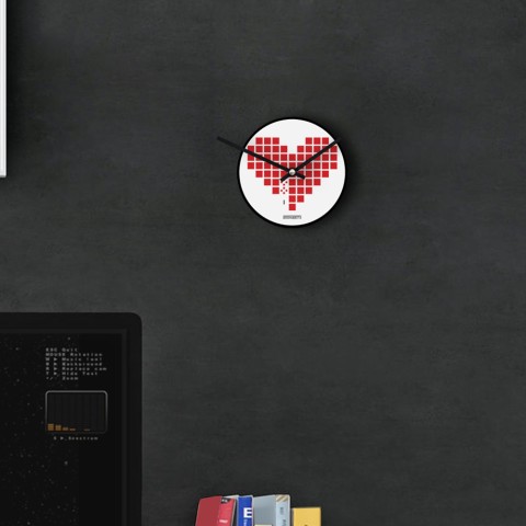 Horloge murale ronde arcade moderne Love Invaders Promotion