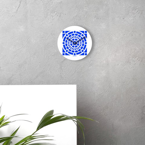 Horloge murale design rond moderne colorée Azulejo C Promotion