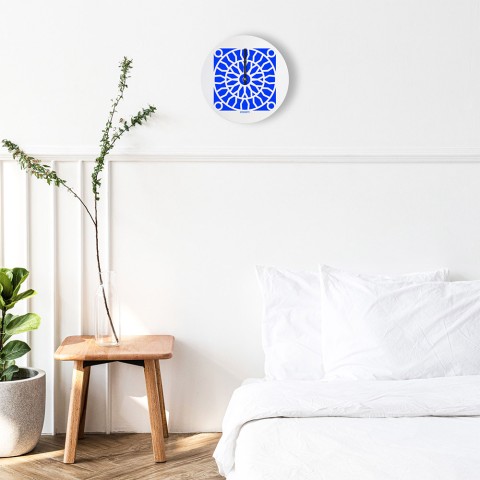 Horloge murale ronde design moderne colorée Azulejo A Promotion