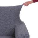 Housse de canapé élastique 3 places en tissu avec accoudoirs Wish 