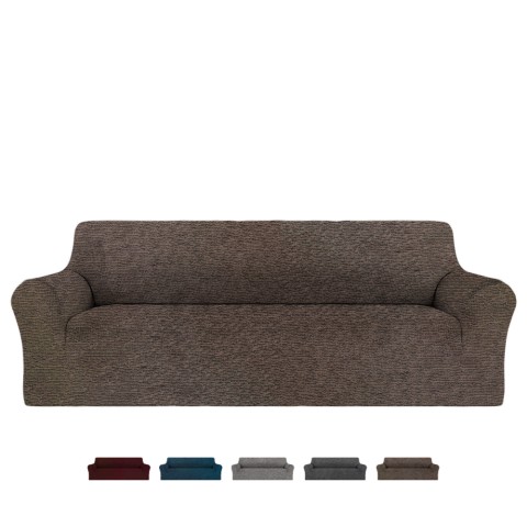 Housse de canapé 3 places en tissu stretch avec accoudoirs Wish