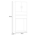 Mobile copri-linge colonne salle de bain lessive espace de rangement en bois Remises